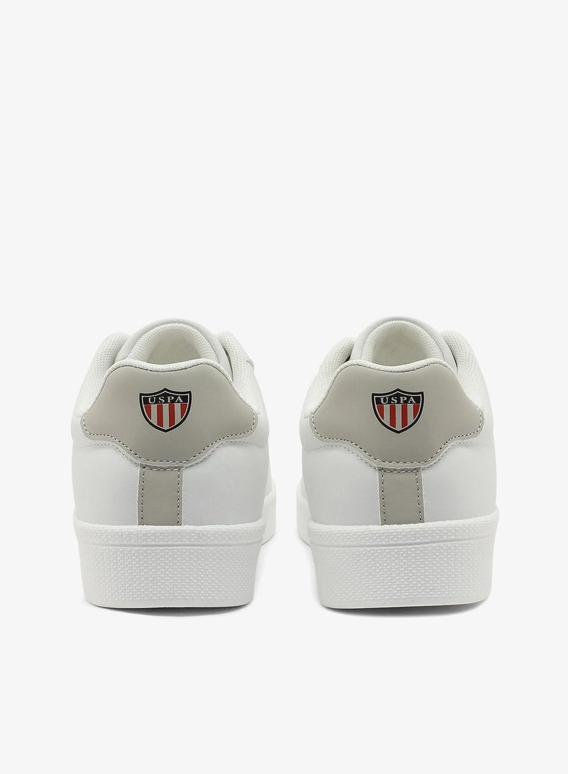 يو اس بولو اسن حذاء نسائي أبيض كلاسيكي منخفض لأناقة يومية - Image 3